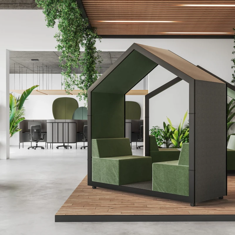 Budka akustyczna 2-osobowa Treehouse TH 2 w biurze