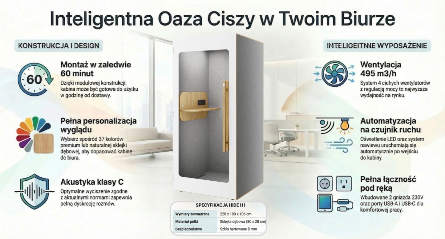 budka akustyczna Hide H1