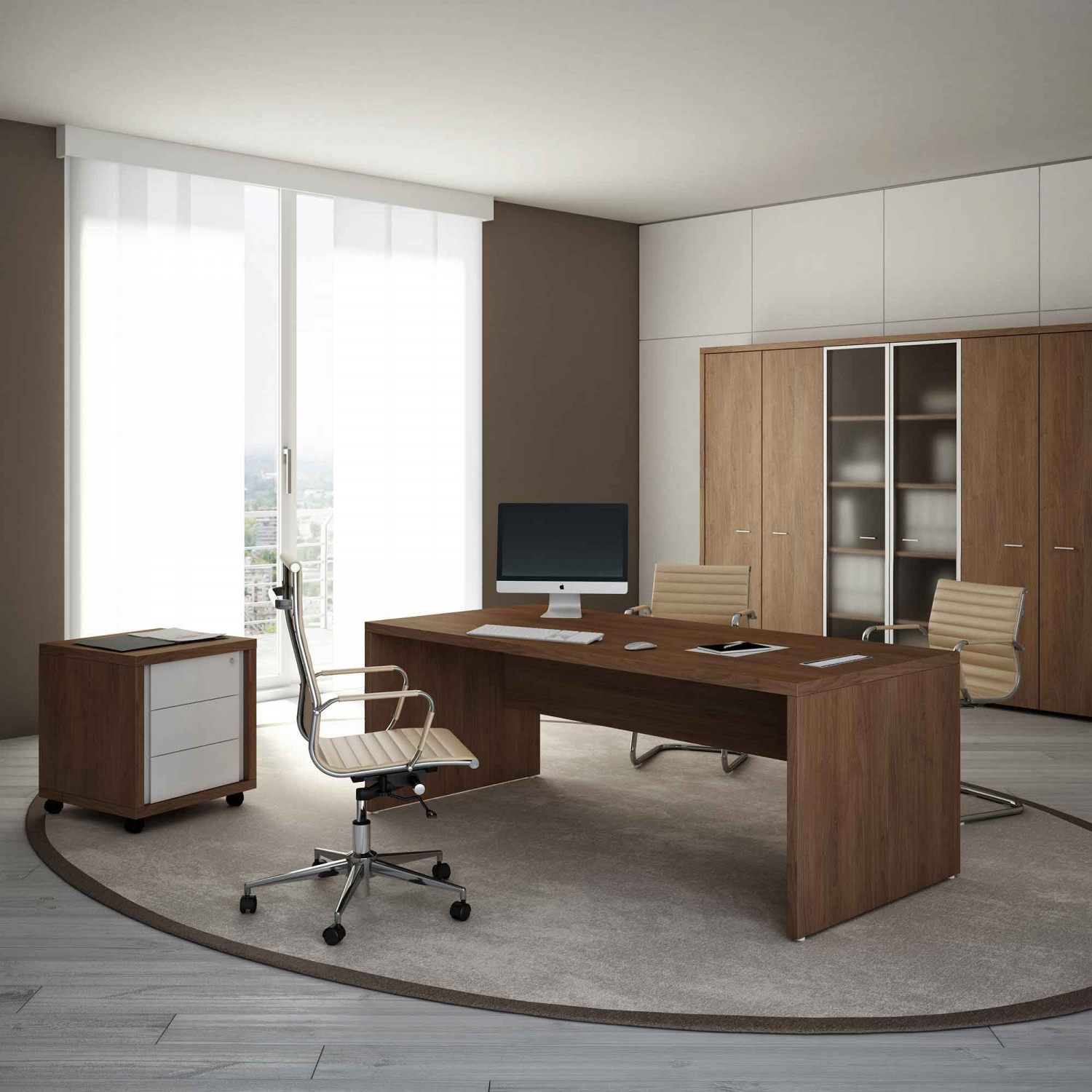 Linearne biurko gabinetowe Brera 2.0 CUF Milano